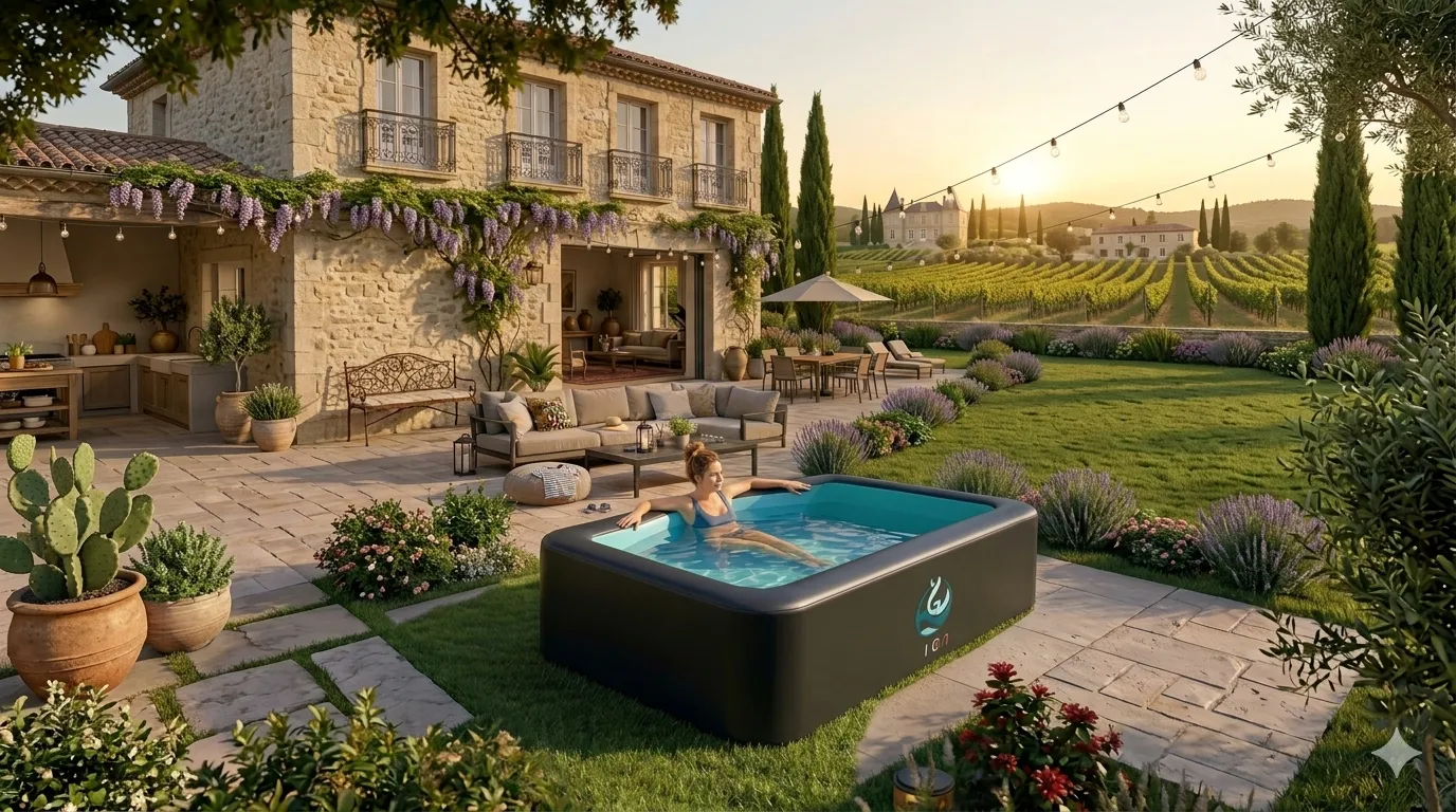 Piscine gonflable rectangulaire 3x2 mètres